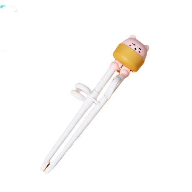 Palillos de entrenamiento para bebés para niños - Utilice material completamente inofensivo - Diseño de hebilla antidislocación - Incluye caja portátil ROSA