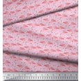 thumbnail image 3 of Soimoi Polyester Crepe Fabric Grass & Flamingo Bird Print Sewing Fabric Yard 52 Inch Wide, 3 of 3