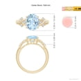 thumbnail image 4 of Angara Natural 2.2 Ct. Aquamarine with Diamond Classic Ring in 14K Yellow Gold for Women (Ring Size: 12), 4 of 9