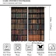thumbnail image 2 of Room Darkening and Shading Curtains, Retro Bookshelf Curtains, Library Bookshelf Books Neatly Arranged Printed Curtains, Kitchen Bedroom Decoration Curtains, Living Room Curtain Set, 42x54 Inches, 2 of 6