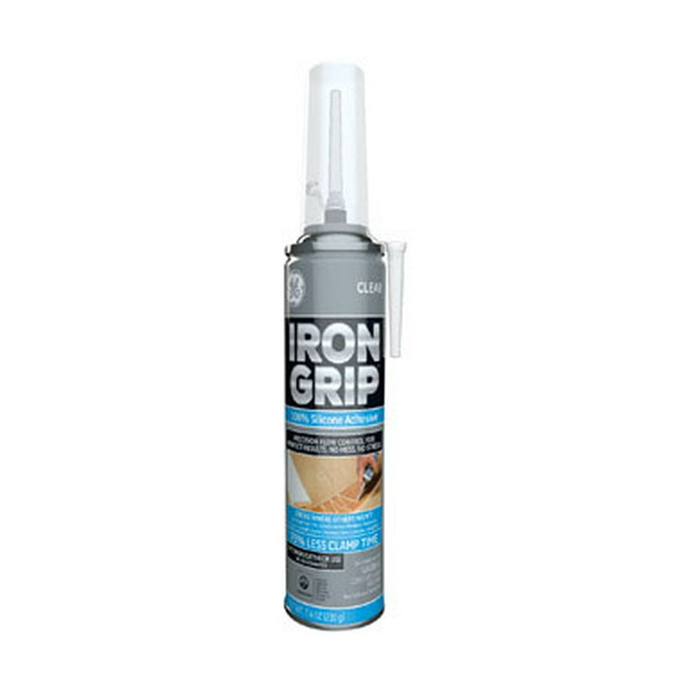 GE Iron Grip Silicone Adhesive Aerosol Spray, M90077, Clear, 7.4 Oz