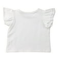 thumbnail image 2 of Infant Toddler Baby Girl Top Basic Plain Ruffle T-Shirt Blouse Casual Clothes, 2 of 3