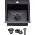thumbnail image 1 of Drop in Stainless Steel Kitchen Sink  Inch Gunmetal  Top Mount Laundry Utility Sink  Inch Deep Single Bowl Basin Wet Bar Prep Sink, 1 of 5