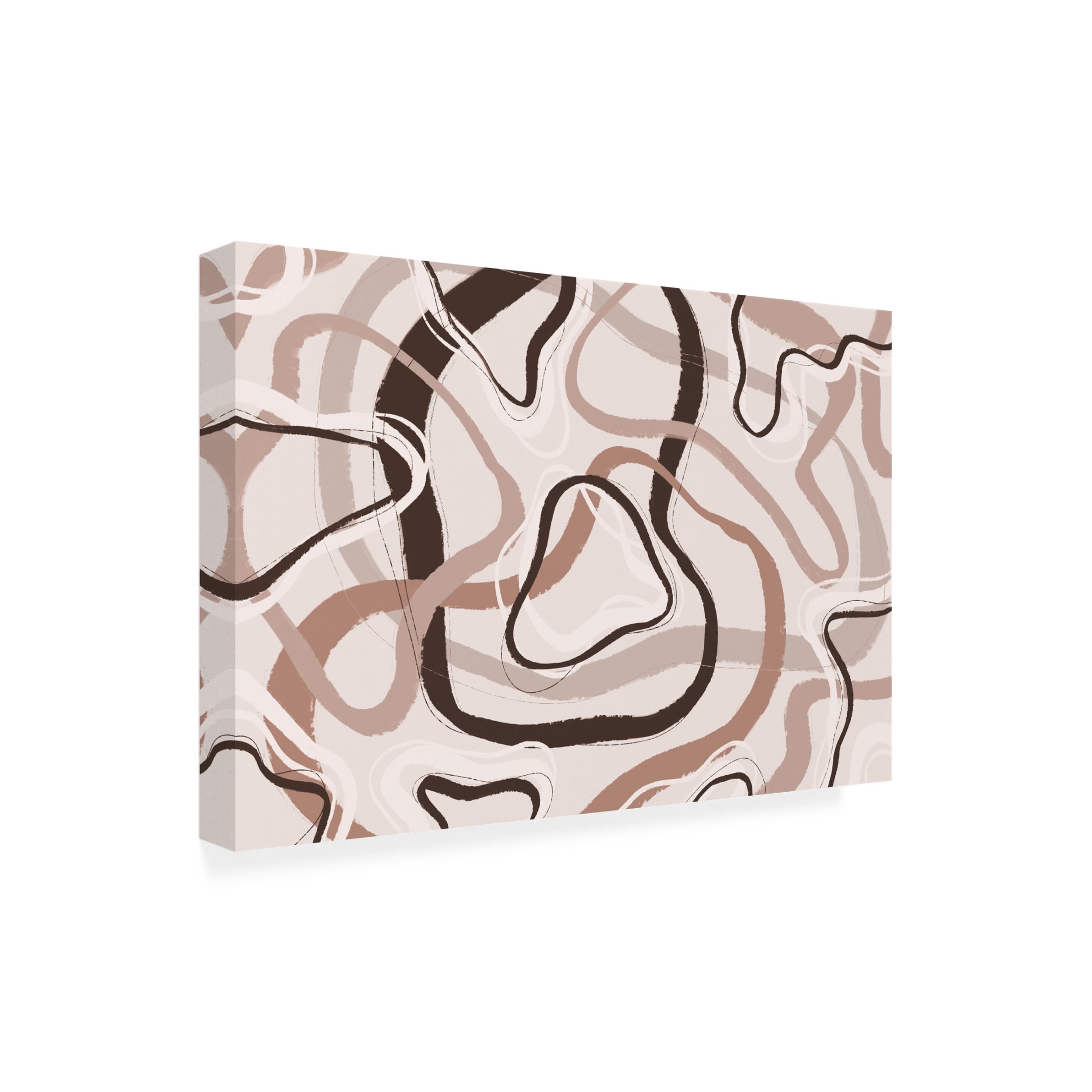 Canvas Wall Art - Treechild 'Simple Pastel Circles Square' Wall Art for Living Room, Bedroom, or Office D?cor by Trademark Fine Art - 32 x 22 Inches