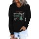 thumbnail image 1 of Gibobby Sudadera con Capucha Navidad Mujer Sudadera Casual Y 2 K Impreso Sudadera Suelta Cuello Rojoondo Manga Larga Sudadera Blusa (Negro, XL), 1 of 5