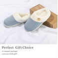 thumbnail image 5 of Womens Slipper Warm Comfy Memory Foam House Slippers Knitted Shoes Faux Fur Lined Anti-Skid Rubber Sole Bedroom Cozy Indoor Outdoor Slippers, 5 of 12