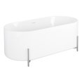 thumbnail image 7 of Signature Hardware 953613 Conroy 67" Acrylic Soaking Tub - White / Brushed Gold, 7 of 7
