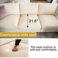 thumbnail image 4 of 124.4" 6-Seater U-Shaped Modular Sectional Sofa with Sparkling Glitter Chenille Fabric & Storage Ottoman，Beige, 4 of 7
