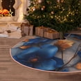 thumbnail image 5 of Fotbe Elegant Blue Gold Blooms Pattern Christmas Tree Skirt, Tree Skirts Plush Christmas Decorations, Christmas Tree Skirts Xmas Decorations Holiday Party Decor-36", 5 of 6