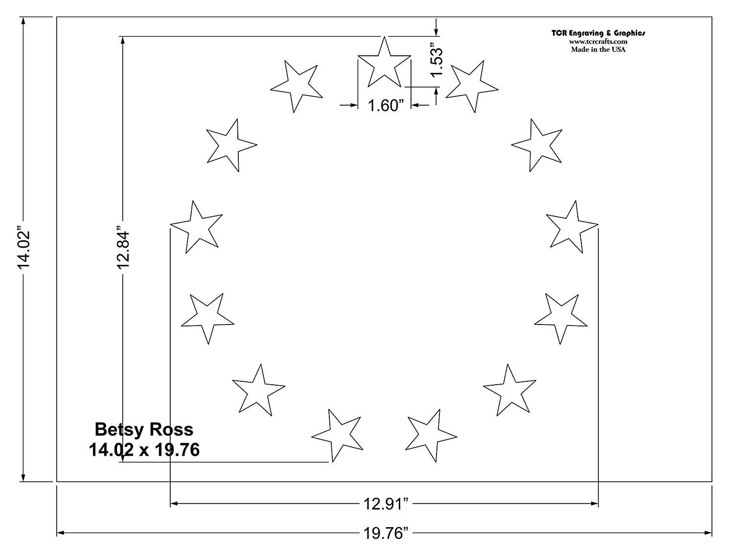 Betsy Ross 13 Star Field Stencil -US American Flag G-Spec 14 x 19.76 Inches - Walmart.com Betsy Ross 13 Star Field Stencil -US American Flag G-Spec 14 x 19.76 Inches - Walmart.com