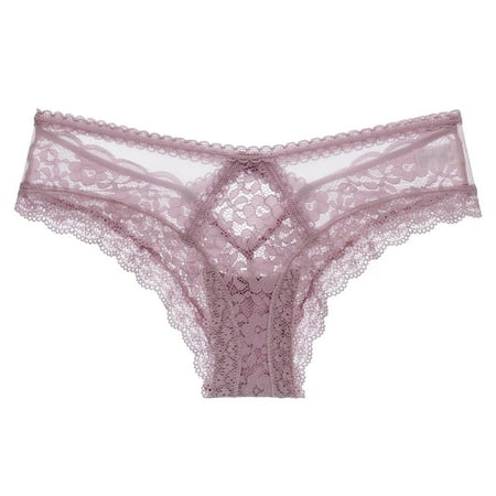 Panties for Womens Crochet Lace Up Panty Sexy Hollow Out Underwear Sexy Naughty Panty Seamless Criss-Cross Lingerie
