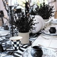 thumbnail image 3 of Scidweet Artificial Eucalyptus Plants Indoor, 2pcs Small Fake Faux Potted Plants for Home Desk Room Coffee Table Office Halloween Decor, Black, 3 of 7