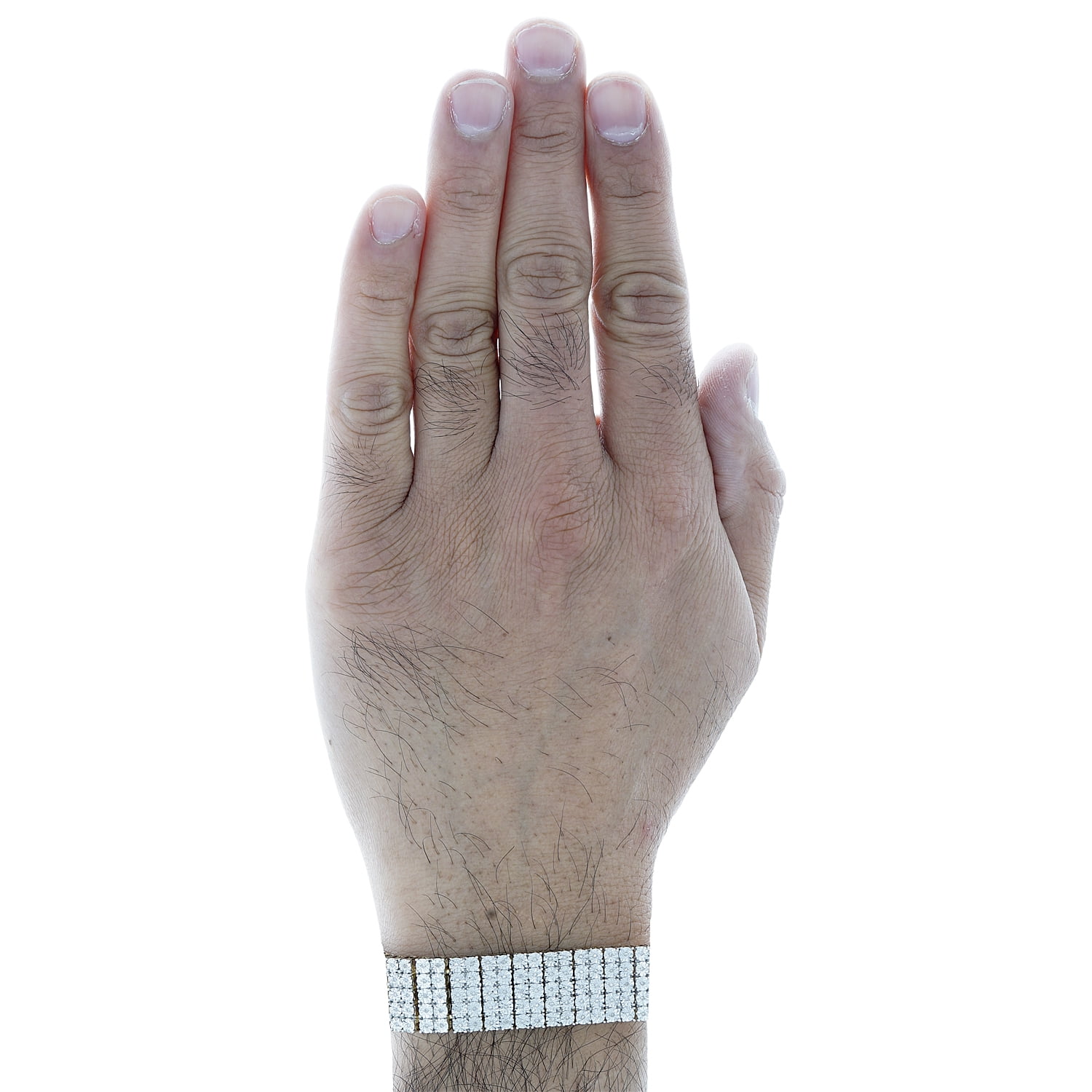 Real Diamond Sterling Silver 5 Row Tennis Bracelet 16mm Miracle Set 6/9 CT