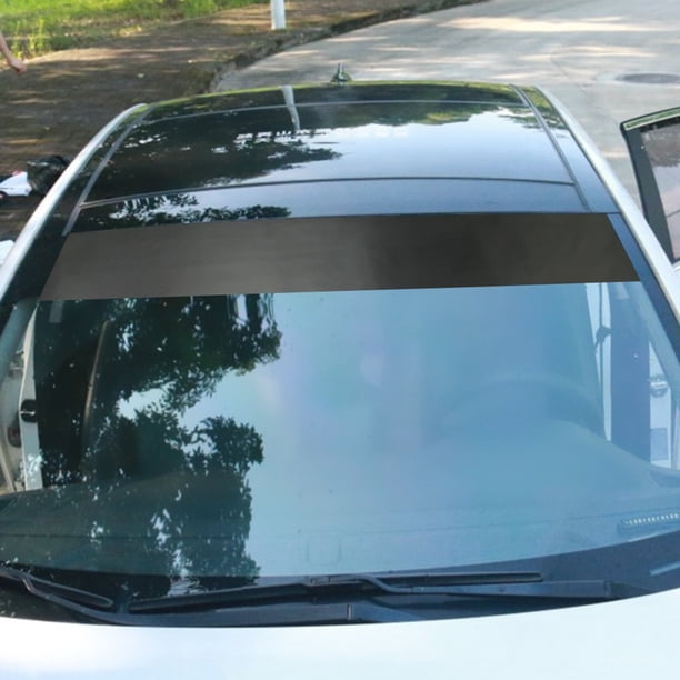 Bande Pare-Soleil Pare-Brise Voiture Noir Mat 130x20 Cm – Autocollant Anti-Éblouissement PVC Universel, Style & Protection
