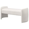 thumbnail image 4 of Peoria Velvet Upholstered Accent Bench Ivory, 4 of 7