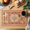 thumbnail image 2 of Burnt Orange Bohemia Placemats Set of 6 Tribal Vintage Boho Place Mats Table Mats Kitchen Dining Home Outdoor Party Table Decoration, 2 of 9