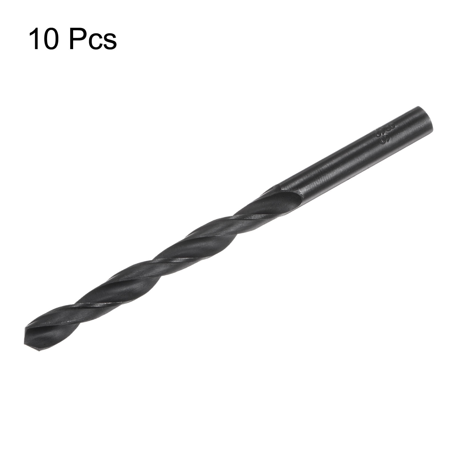 Uxcell 10 Pieces Twist Jobber Drill Bits 8mm Nitride Coated High Speed Steel (HSS) 4341
