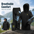 thumbnail image 6 of TIDEWE Rain Suit for Men and Women, Waterproof Breathable Lightweight 2 Piece Rainwear Set with Jacket and Pants for Outdoor Use, 6 of 9