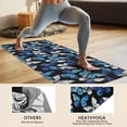 thumbnail image 4 of Blue White Butterfly Pattern Hot Yoga Mat Towel Non Slip for Hot Yoga - Quick-Drying Yoga Mat Cover with 4 Corner Pockets with Travel Bag - Hot Yoga Towel Non Slip Grip Moisture Wicking Sweat 70"x26", 4 of 6