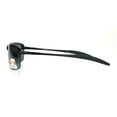 thumbnail image 3 of Polarized Mens Rimless Sport Metal Rim Rectangular Sunglasses All Black, 3 of 4