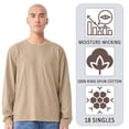 thumbnail image 6 of BELLA + CANVAS Unisex Heavyweight Garment-Dyed Long Sleeve Crewneck T-Shirts (Navy , 2XL), 6 of 8
