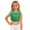 D84/Green, variant on Afdoent Girls Square Glitter Printed Crop Top Sleeveless Tank Casual Party Performance Wear Fashion Stretch Comfort Fit Youth 120