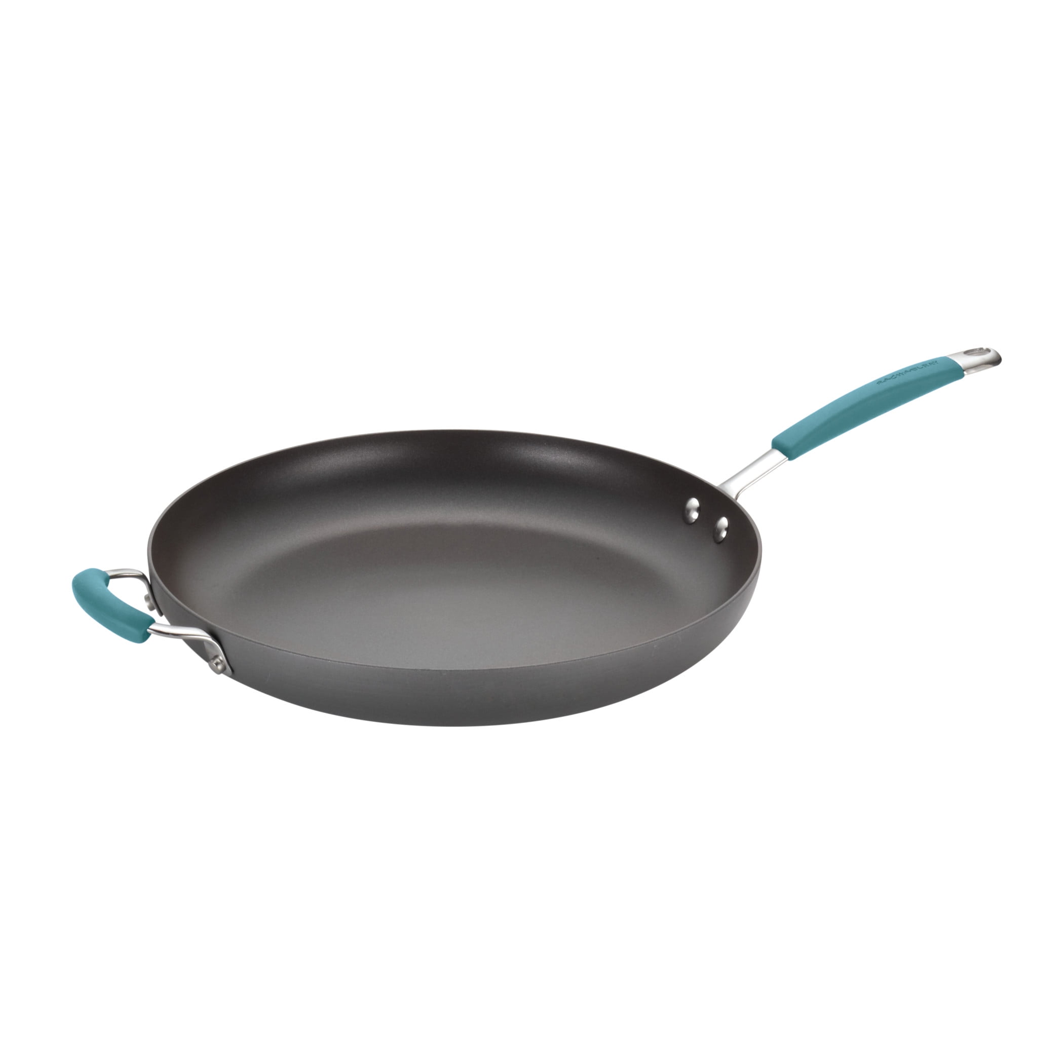 14" Frying Pan Classic Nonstick Hard Anodized Open Skillet with Helper Handle 