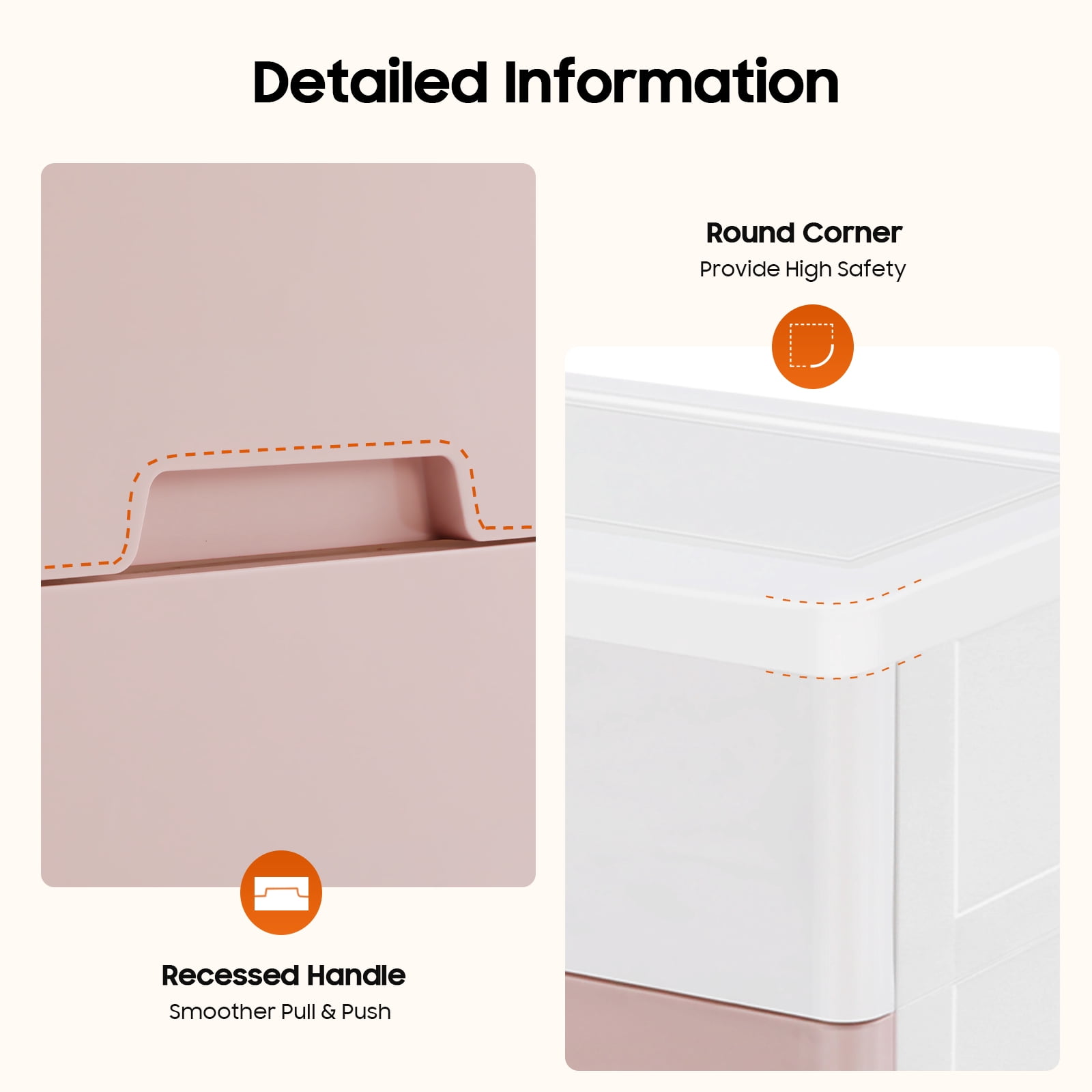Plastic Drawers Dresser Storage Cabinet 5 Drawer Stackable Vertical Clothes Storage Tower, Bedroom Tall Small Chest Closet, Organizer Unit for Hallway Entryway Home (Pink)
