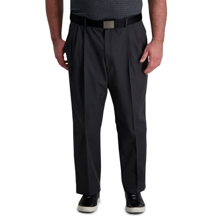 Big & Tall Haggar® Cool Right® Classic-Fit Pleated Performance Flex Pants Color: Gray Size: 48X29