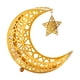 thumbnail image 5 of Bandeja Eid Mubarak Moon Star Bandeja para galletas Eid Decoración de mesa Bandeja para servir Ramadán L dorada, 5 of 9