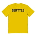 thumbnail image 1 of Seattle Humor Graphic Gold Men's Cotton T-Shirt, 1 of 1