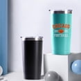 thumbnail image 4 of Chicago Cup with Lids and Straws Insulated Stainless Steel Tumbler Travel Coffee Mug Football Gifts 20 Oz, 4 of 6