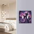 thumbnail image 5 of 2 Gang Light Switch Cover Plate Wizard Cat with Moon Wall Plate Decorate Electrical Outlet Cover Plates 4.56”x4.48”, 5 of 8