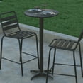 thumbnail image 3 of Emma + Oliver Bronze 23.25'' Round Bar Height Metal Table with Flip-Up Top for Indoor and Outdoor Use, 3 of 11