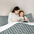 thumbnail image 4 of Homewish Modern Geometric Checkered 7pcs Bedding Comforter Set,Vintage Aesthetic Queen Bedding Sets,Pink Green Queen Sheet Sets For Girls Boys,Microfiber Bedroom Decor Reversible, 4 of 8