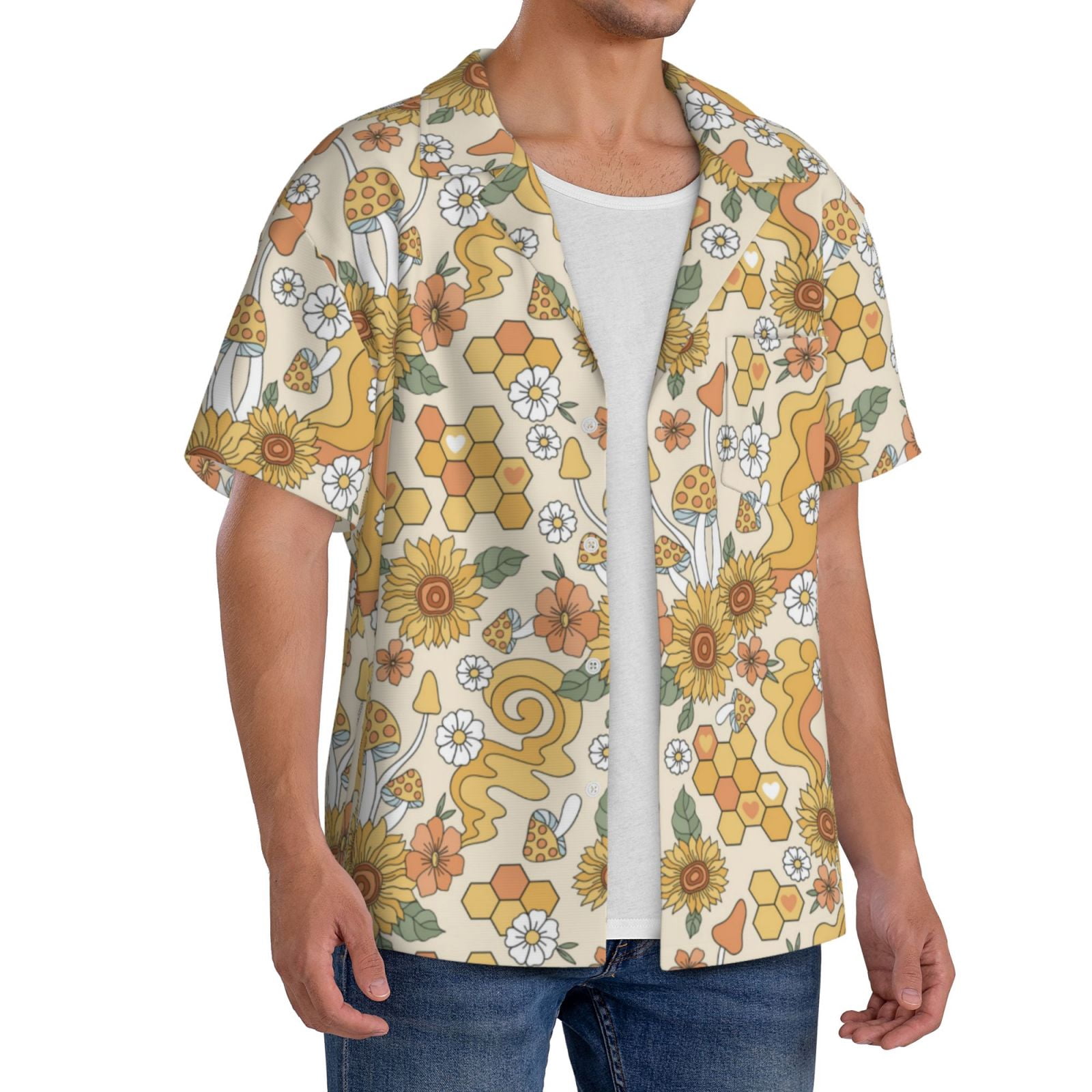 70s vintage flower Cuba shirt メキシコ製 70s vintage flower Cuba shirt メキシコ製 70s Shirt Vintage blue