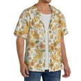 thumbnail image 4 of Haiem Retro 70s 60s Flower Men's Casual Shirts Short Sleeve Button Down Shirts Fashion Textured Summer Beach Shirt-XX-Large, 4 of 7