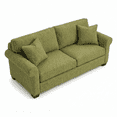 thumbnail image 5 of AUU Green American Traditional Classic Sofa – Square Arm Profile, Medium-Firm Fabric Cushions, and Cushion Back Support, 5 of 14