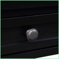 thumbnail image 3 of 36'' Solid Pine Wood Coffee Table with 4 Drawers & Shelf - Retro Style, Spacious Storage for Entry/Bedroom (Black), 3 of 19