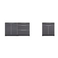 thumbnail image 3 of NewAge Products Outdoor Kitchen Aluminum 3 Piece Cabinet Set with 2-Door, 3-Drawer and Bar Cabinet, 3 of 13