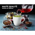 thumbnail image 3 of MIAMIO - 6 x 350 ml Stoneware Coffee Mug/Cup Set - Le Papillon Collection (White-Green), 3 of 7