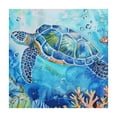 thumbnail image 4 of Acheng Turtle Fish Corals Square Tablecloth for Picnic Dining Kitchen Farmhouse 100% Polyester Fiber 36*36, 4 of 8