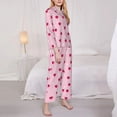 thumbnail image 3 of Goofa Strawberry And Heart Printed Women’s 2 Piece Pajama Set Super,Pajamas Women's Long Sleeve Sleepwear Soft Button Down Loungewear Pjs Lounge Set Nightwear-Large, 3 of 9