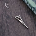thumbnail image 4 of Tie Clips for Men in Bar Shape 1Set with Spring-Loaded Tension for Business and Formal, 4 of 8