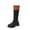 Brown, variant on Women's Knee High Platform Boots Chunky Heel Round Toe Slip Resistant Fashion Winter Leather Boots
