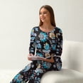 thumbnail image 6 of MINTREUS Women's Pajama Set Long Sleeve Sleepwear Ladies Soft Pjs Lounge Sets, 6 of 6