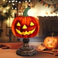 thumbnail image 6 of Halloween Decorative Night Light, Warm Vintage Halloween Light Lamp, Witch Hat Ghost Pumpkin Decorative Nightlight for Living Room Window Sill Decor, 6 of 8