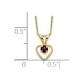 thumbnail image 3 of 14K Yellow Gold Rope Necklace with Pendants Chain Madi K 3mm Rhodolite Garnet Heart Birthstone 15 inch, 3 of 4