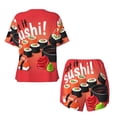 thumbnail image 5 of Naloa Sushi Women's Short-Sleeved Pajama Set, Loungewear, Summer pajamas, Breathable Cozy - 3X-Large, 5 of 9