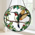 Bird Theme Hummingbird Stained Glass Suncatcher Window Art Hanging bird-theme-hummingbird-stained-glass-suncatcher-window-art-hanging